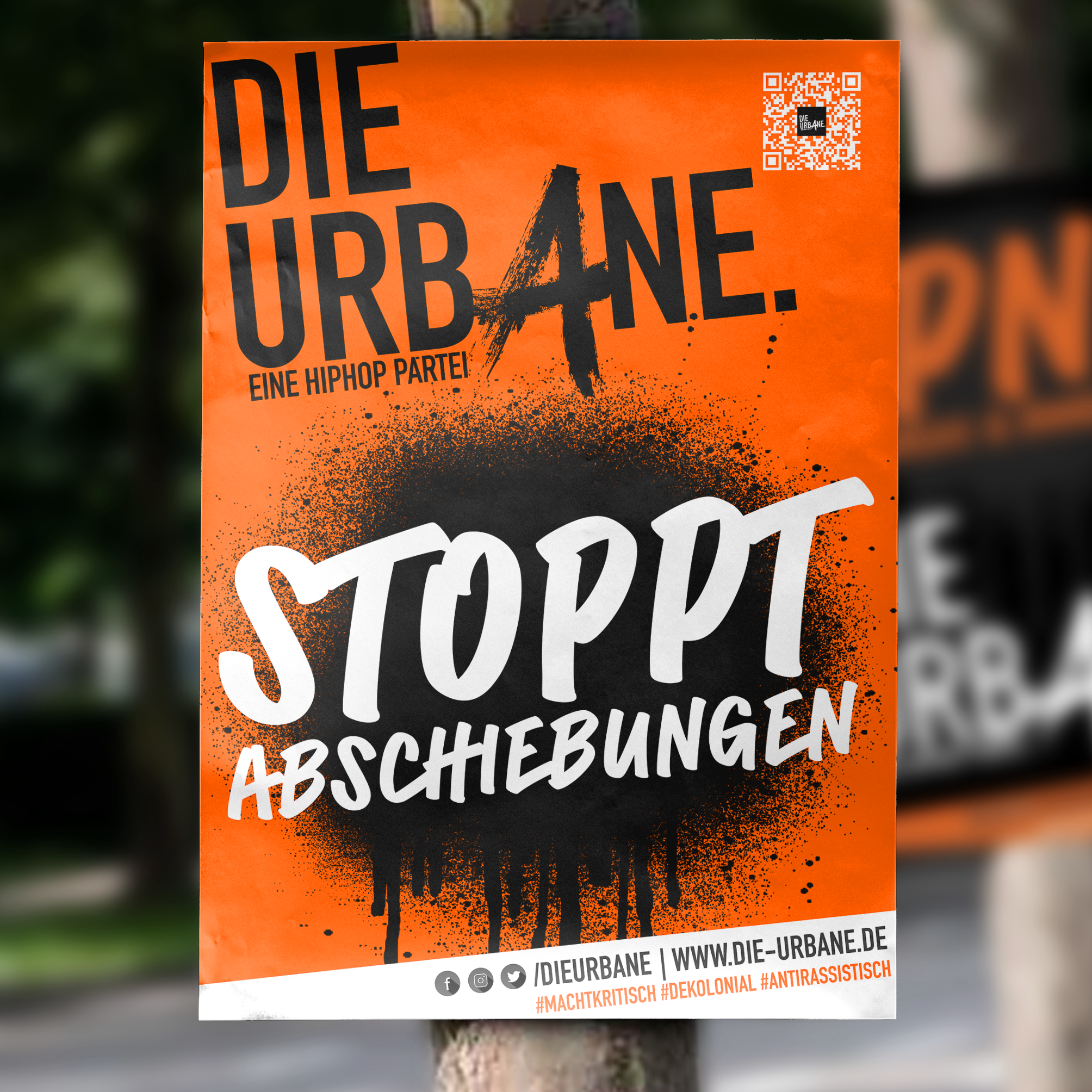 Wahlplakat du. stoppst Abschiebungen